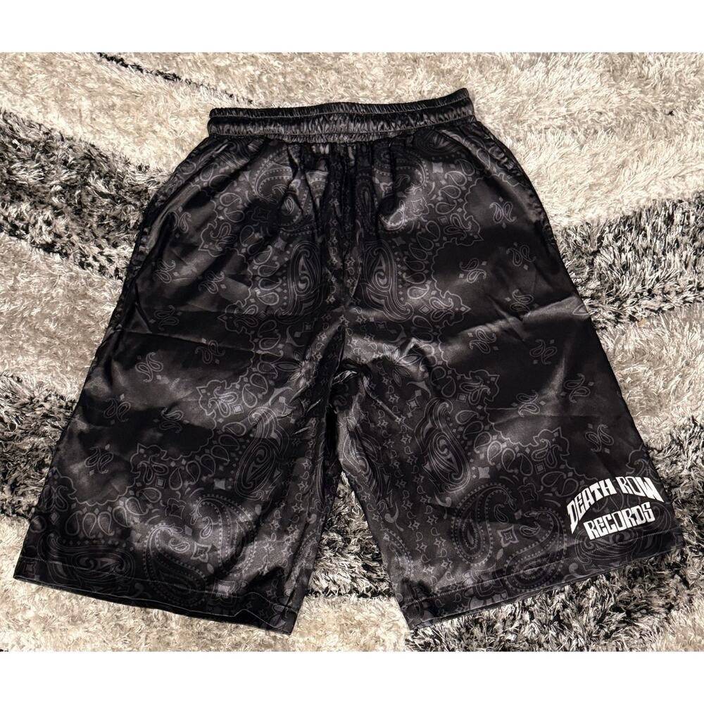 Death Row Records Black Bandana  Streetwear Shorts Mens Small